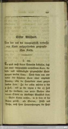 Eilfter Abschnitt. Von der aus der topographisch vermessenen Karte auszuziehenden geographischen Karte