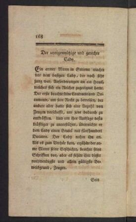 Der uneigennützige und gerechte Cady.