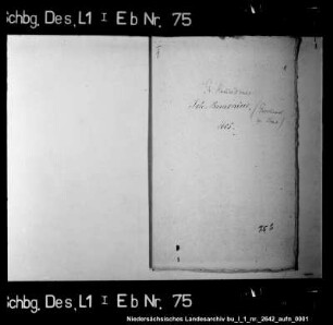 Verschreibung von 2000 Talern an den geheimen Kammerdiener Johann Bemonio zu Stadthagen