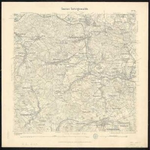 Äquidistantenkarte 70 : Section Schirgiswalde, 1892 : Section Schirgiswalde. - 1:25000. - Leipzig: Giesecke & Devrient, 1892. - 1 Kt.