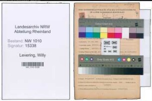 Entnazifizierung Willy Levering , geb. 18.05.1906 (Kaufm.Angestellter)