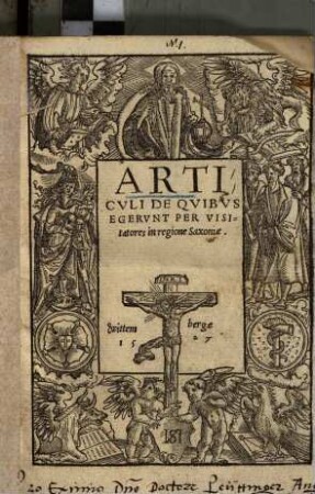 Articuli de quibus egerunt per visitatores in regione Saxoniae