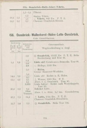 156. Osnabrück - Wallenhorst - Halen - Lotte - Osnabrück.