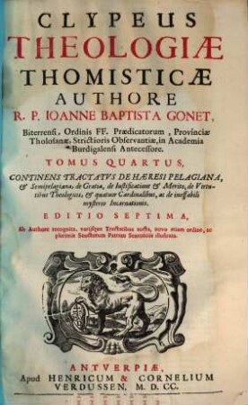 Clypeus theologiae Thomisticae. 4