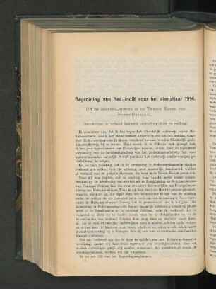 Begrooting van Nederlandsch-Indië voor het dienstjaar 1914.