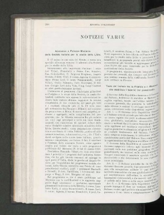 Notizie Varie.