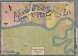 Dorfplan von Mäckern im Jahre 1840