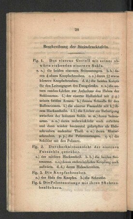 Beschreibung der Steindrucktafeln.