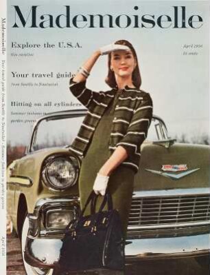 Modeaufnahme, Modell Dolores Hawkins, Tearsheet, Cover (Mademoiselle)