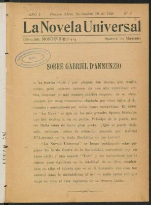 Sobre Gabriel D'Annunzio