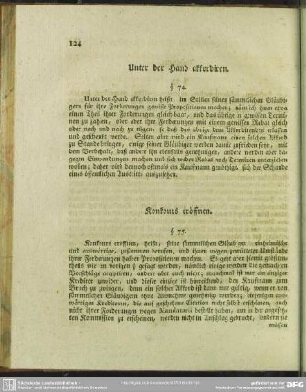 Konkours eröffnen