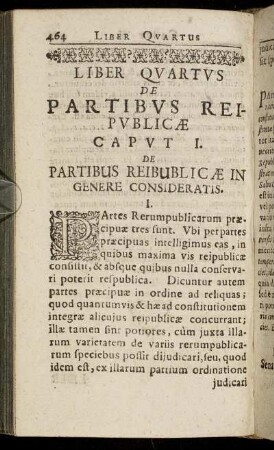Liber Quartus. De Partibus Reibulicæ.