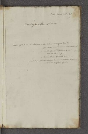 [Catalogus apocryphorum iuridicus] : Cod. hist. litt. : 2° : 48