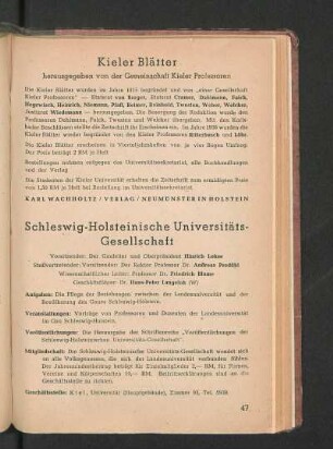 Schleswig-Holsteinische Universitäts-Gesellschaft