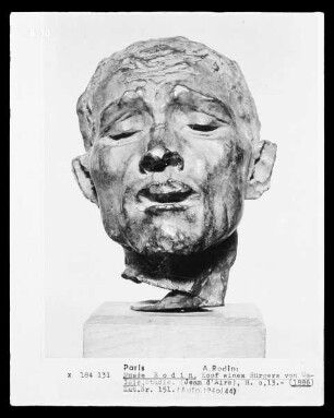 Die Bürger von Calais, Studie des Kopfes von Jean d'Aire