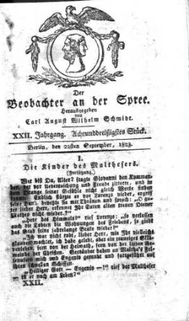 38. Stueck, 22. September 1823
