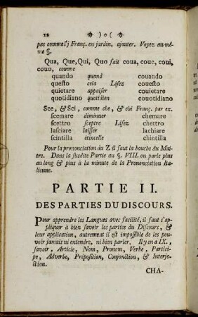Partie II. Des Parties Du Discours.
