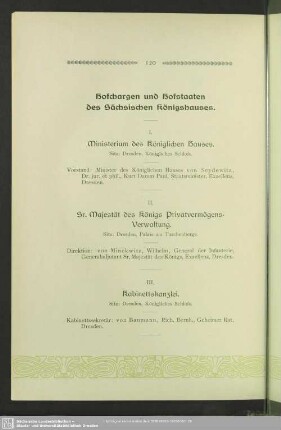 Hofchargen und Hofstaaten des Sächsischen Königshauses