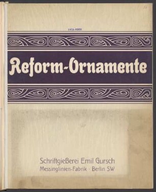 Reform-Ornamente : [Schriftprobe]