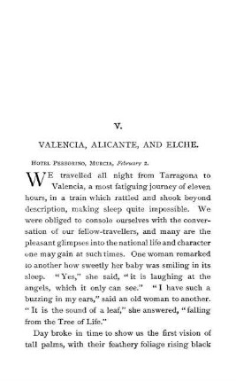 V. - VALENCIA, ALICANTE, AND ELCHE