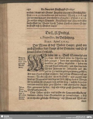 Die LII. Predigt. 2. Protectio; die Beschützung