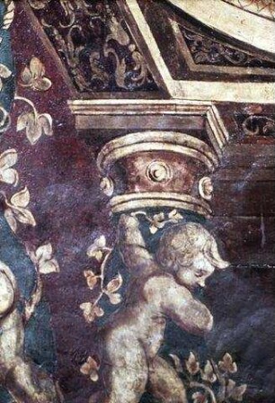 Höfische Figurengruppen in Scheinarchitektur