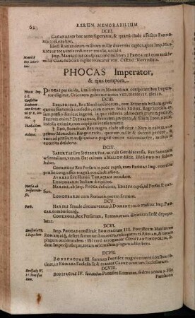 Phocas Imperator, & eius tempora.