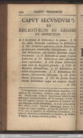 Caput Secundum De Bibliothecis In Genere Et Deperditis