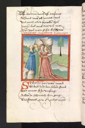 Die Angelburg-Erlösung: Friedrich und Angelburg umarmen und küssen sich