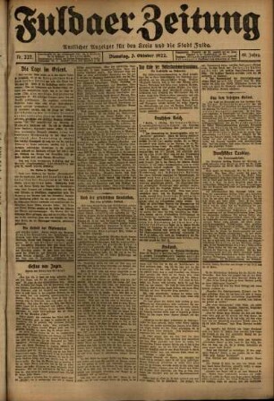 Ausgabe vom Dienstag, den 03. Oktober 1922.