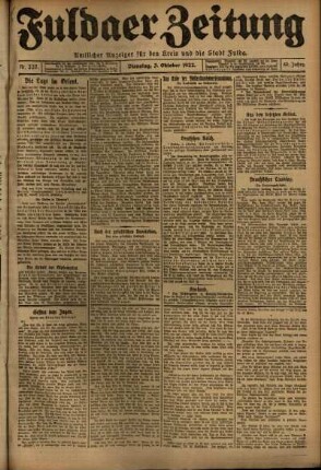 Ausgabe vom Dienstag, den 03. Oktober 1922.