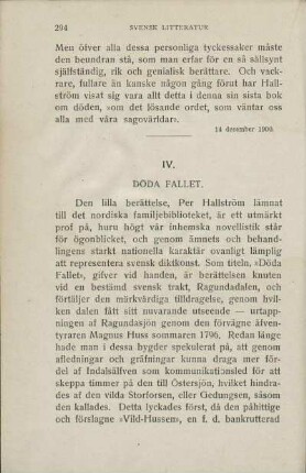 IV. Döda Fallet.