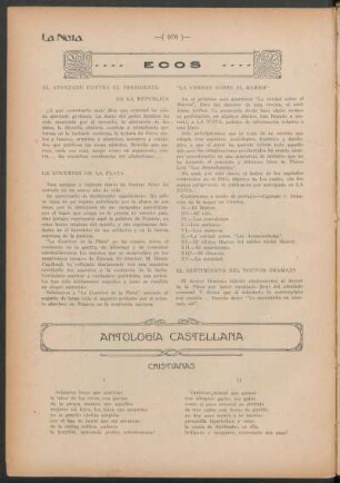 Antología castellana : Cristianas