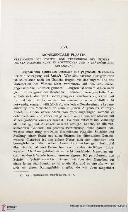 XVI. Monumentale Plastik