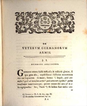De veterum Germanorum armis, ad Tac. Germ. c. VII ...