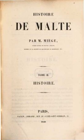 Histoire de Malte, 2. Histoire ; [1]