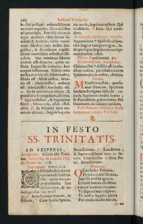 264-278, In festo SS. Trinitatis