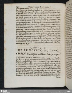 Caput X. De Praecepto Octavo