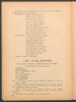 Los Habladores : Entremes de Don Miguel de Cervantes Saavedra