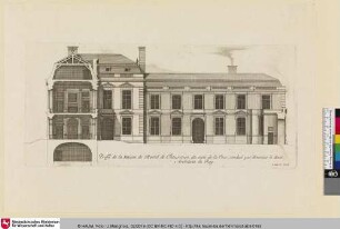 Le Grand Marot, Bl. 37: Profil de la Maison de l'Hostel de Cheureuse, du costé de la Cour [...]
