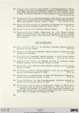 Plastiken (Nr. 855-891)