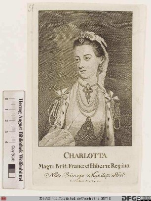 Bildnis Charlotte (Sophie Ch.), Königin von Großbritannien u. Irland, geb. Prinzessin von Mecklenburg-Strelitz