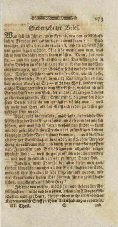 Siebenzehnter Brief.