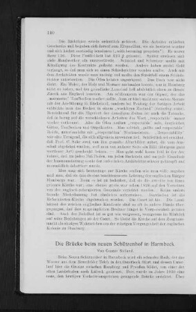 Die Brücke beim neuen Schützenhof in Barmbeck.