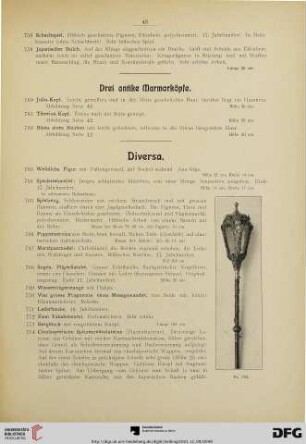 Drei antike Marmorköpfe (Nr. 760-762)