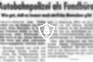 Autobahnpolizei als Fundbüro
