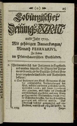 Monath Februarius.