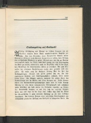 Stellungskrieg auf Gallipoli!
