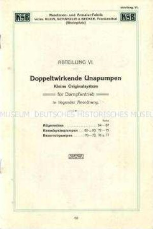 Pumpen für Dampdantrieb