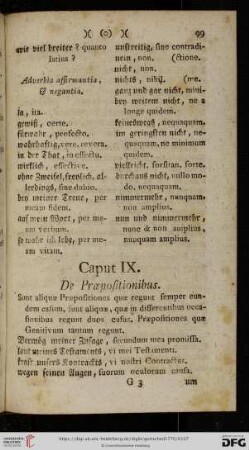 Caput IX: De Præpositionibus